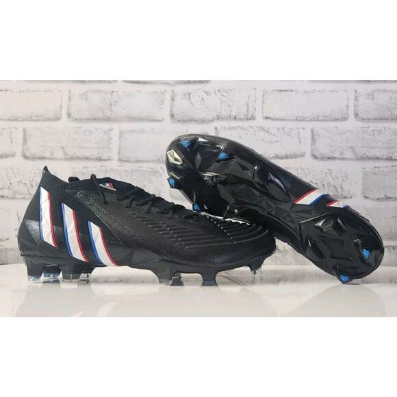 Adidas Predator Edge.1 FG Soccer Cleats Black Red Blue HO2935 Men's Size 8 NEW - Picture 1 of 6